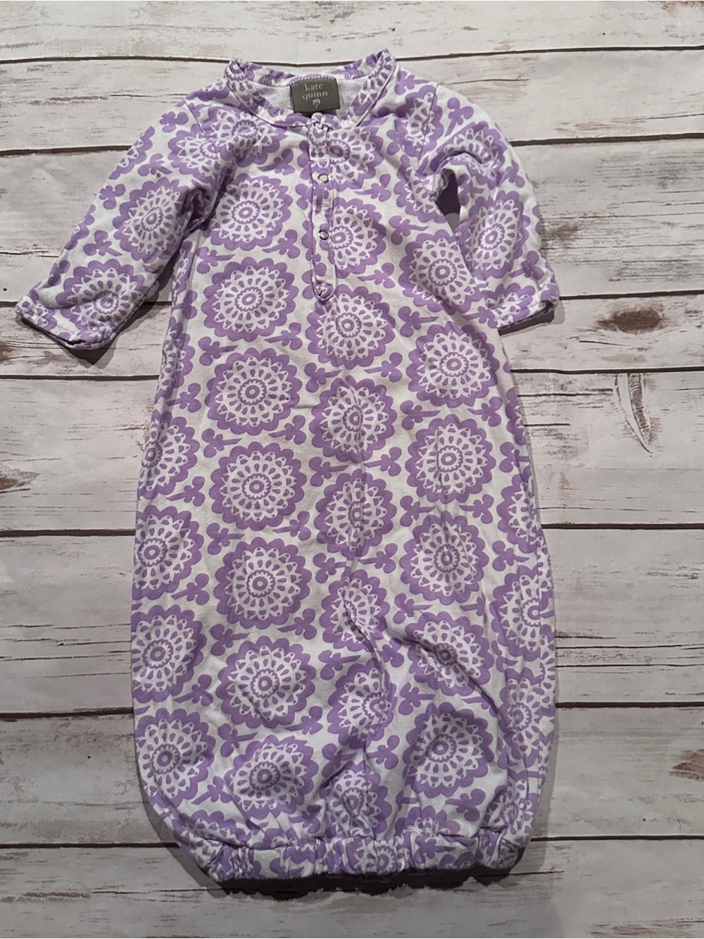 Kate Quinn purple floral nightgown 3/6 vguc